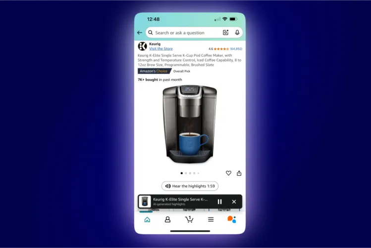 Amazon prueba resúmenes de audio con IA: Así es la nueva función para escuchar detalles de los productos