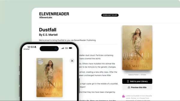 ElevenLabs lanza su propia plataforma para publicar audiolibros con IA