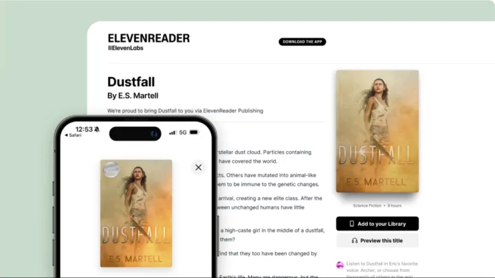 ElevenLabs lanza su propia plataforma para publicar audiolibros con IA